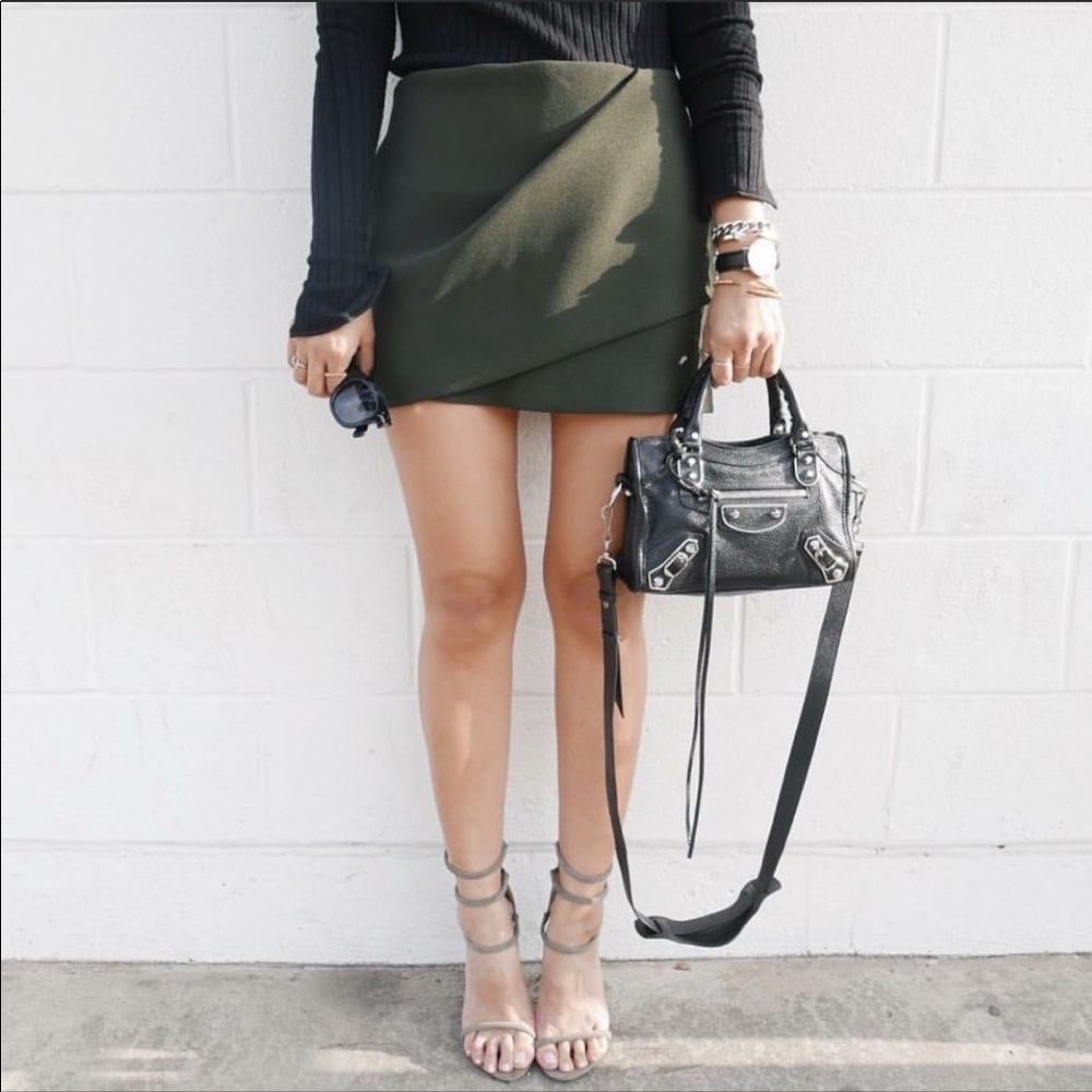 3/$30 Brand new Zara olive green drape mini skirt